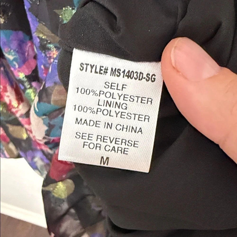 Meet Me in Santorini “Midnight Garden” Flutter Sleeve Mini Dress – NWT – Size M - Picture 3 of 9